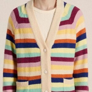 FREE PEOPLE FOUND Multi-Stripe Cardigan, NWT/NIB, S, Bright & GORGEOUS!